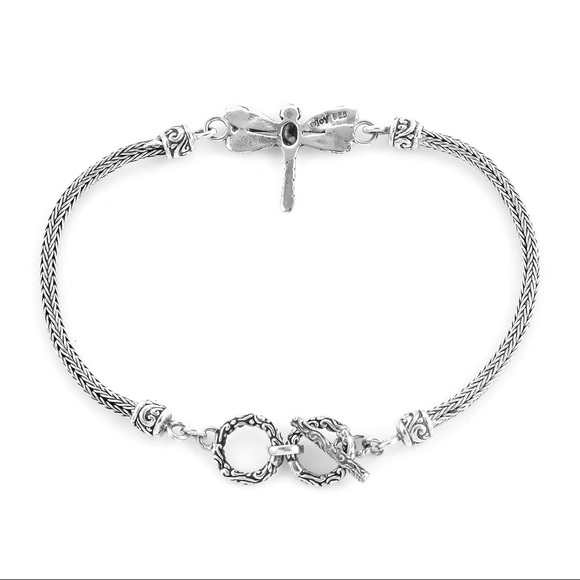 Artisan Crafted Dragonfly Sterling Silver Bracelet - Picture 4 of 6